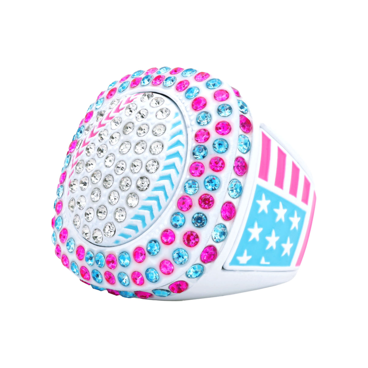 GEN25A Whiteout Drip All Stones Ring