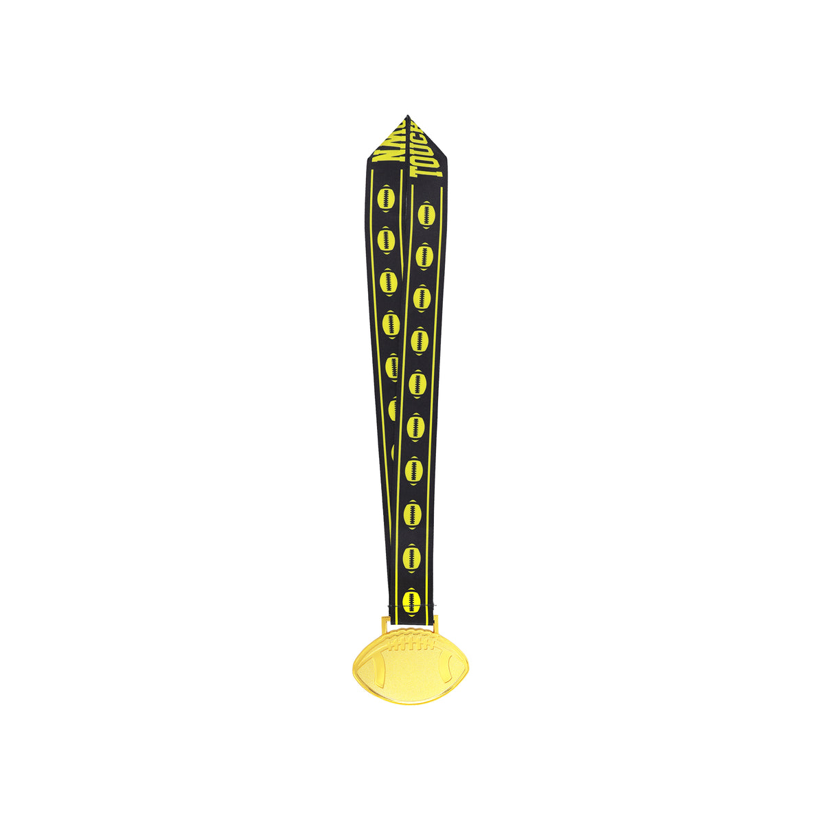 MED27 4'' Gold/Black&Yellow Football Medal