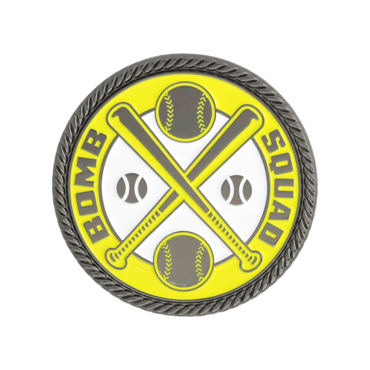 Bomb Squad Neon Yellow Coin