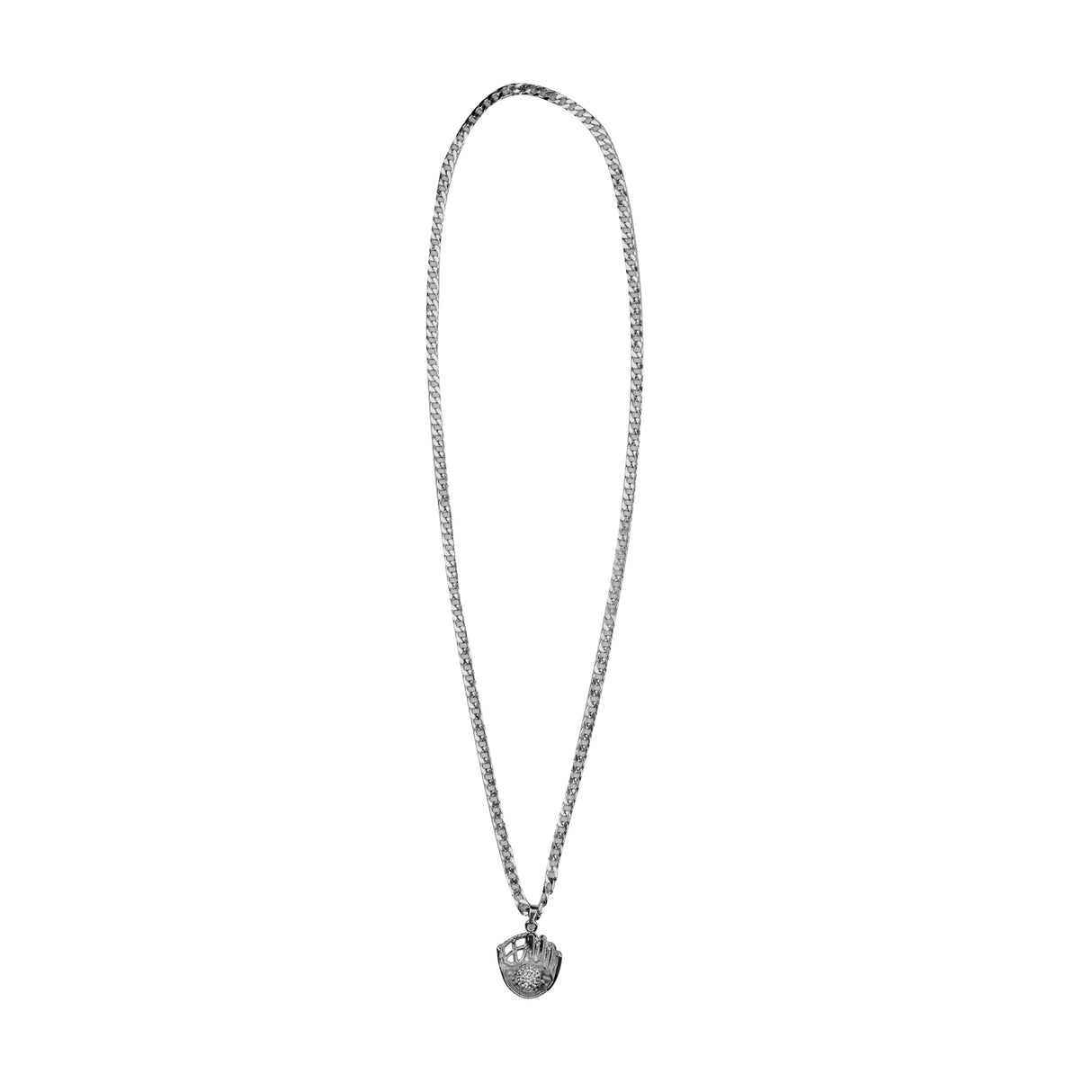 Gunmetal Glove Necklace