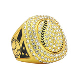 GEN25A Gold&Black All Stones Ring