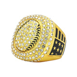 GEN25A Gold&Black All Stones Ring