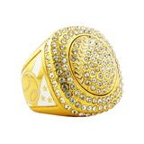 GEN25A Gold&White All Stones Ring