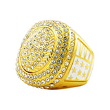 GEN25A Gold&White All Stones Ring