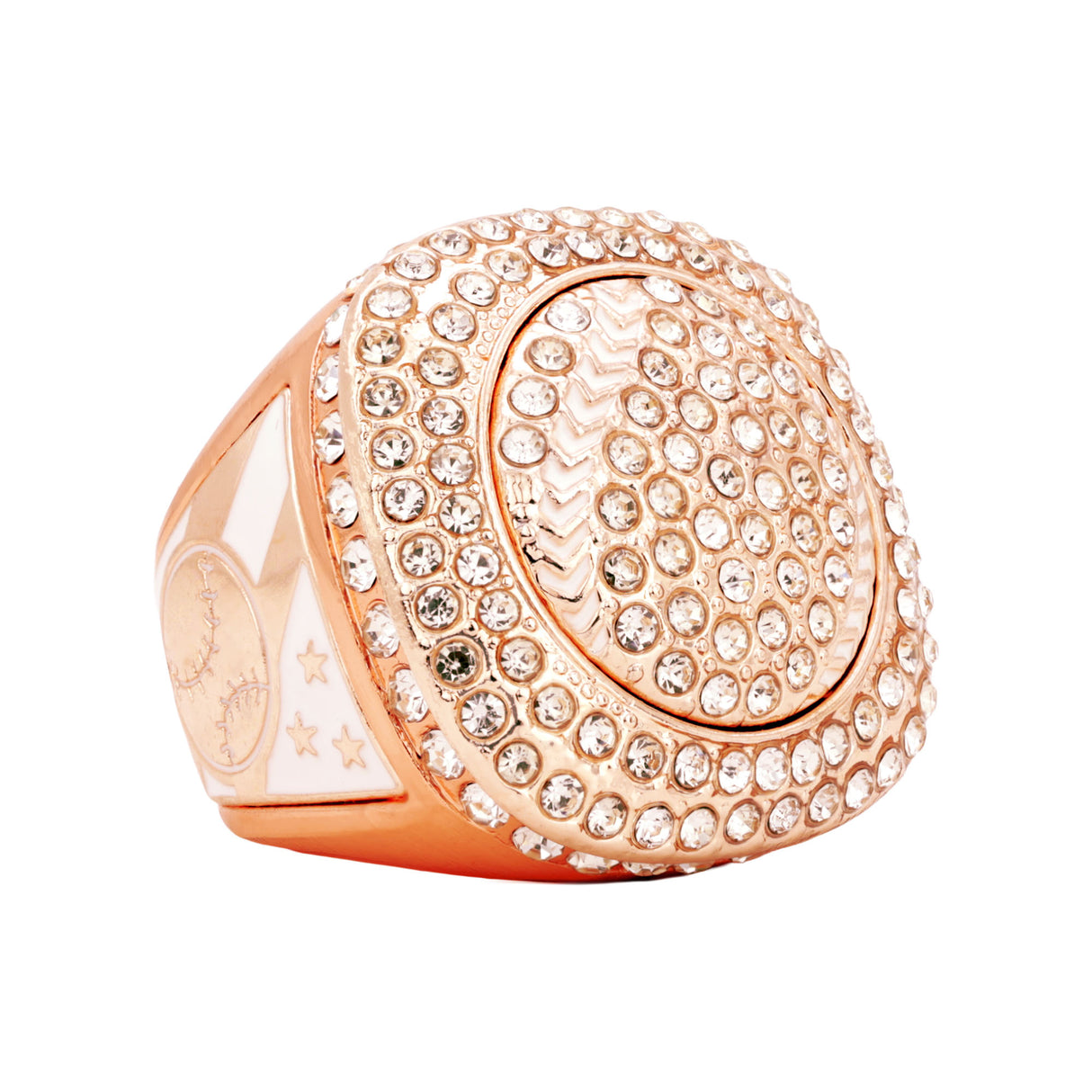 GEN25A Rose Gold All Stones Ring