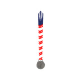 Med26 3.25" Blank Star Medal Antique Gunmetal&Red/White/Blue
