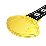 MED27 4'' Gold/Black&White Football Medal