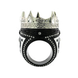 Crown26 Black&Silver Ring