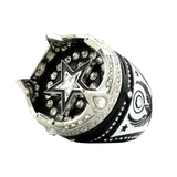 Crown26 Black&Silver Ring