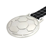 MED27 3'' Silver/Black&White Soccer Medal