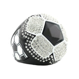 Soccer25 Black&White All Stones Ring