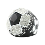 Soccer25 Black&White All Stones Ring