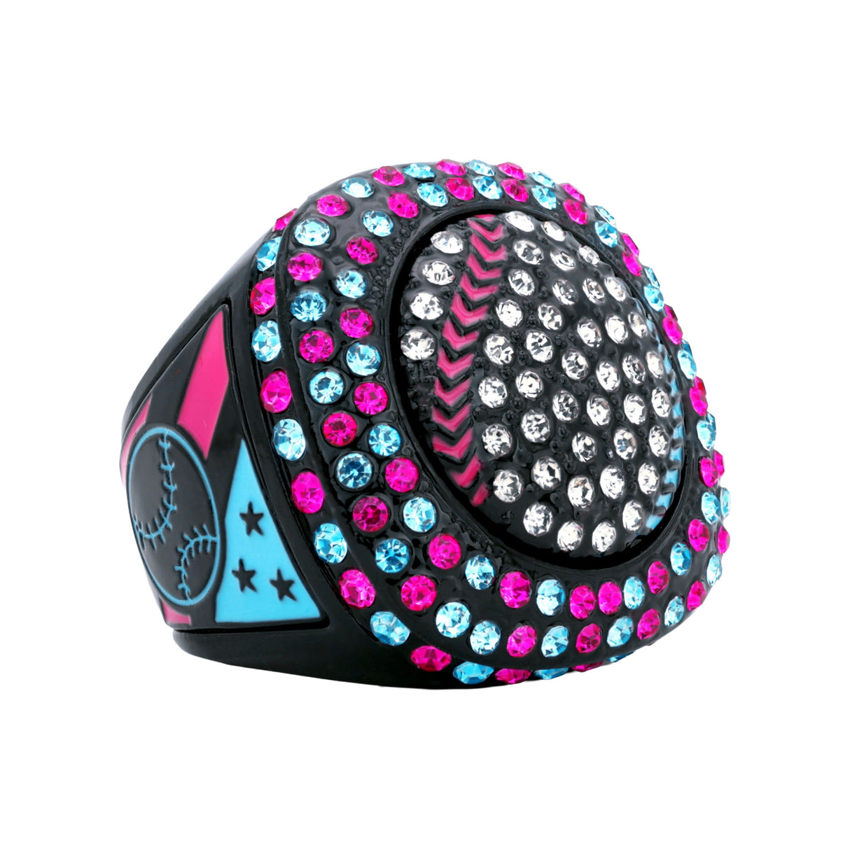 GEN25A Blackout Drip All Stones Ring