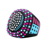 GEN25A Blackout Drip All Stones Ring