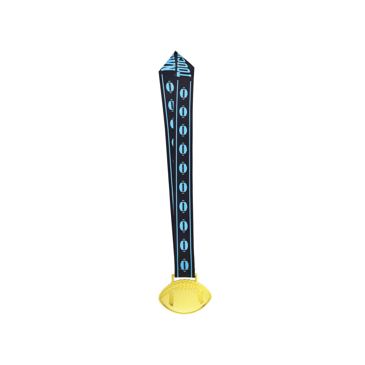 MED27 4'' Gold/Black&Blue Football Medal
