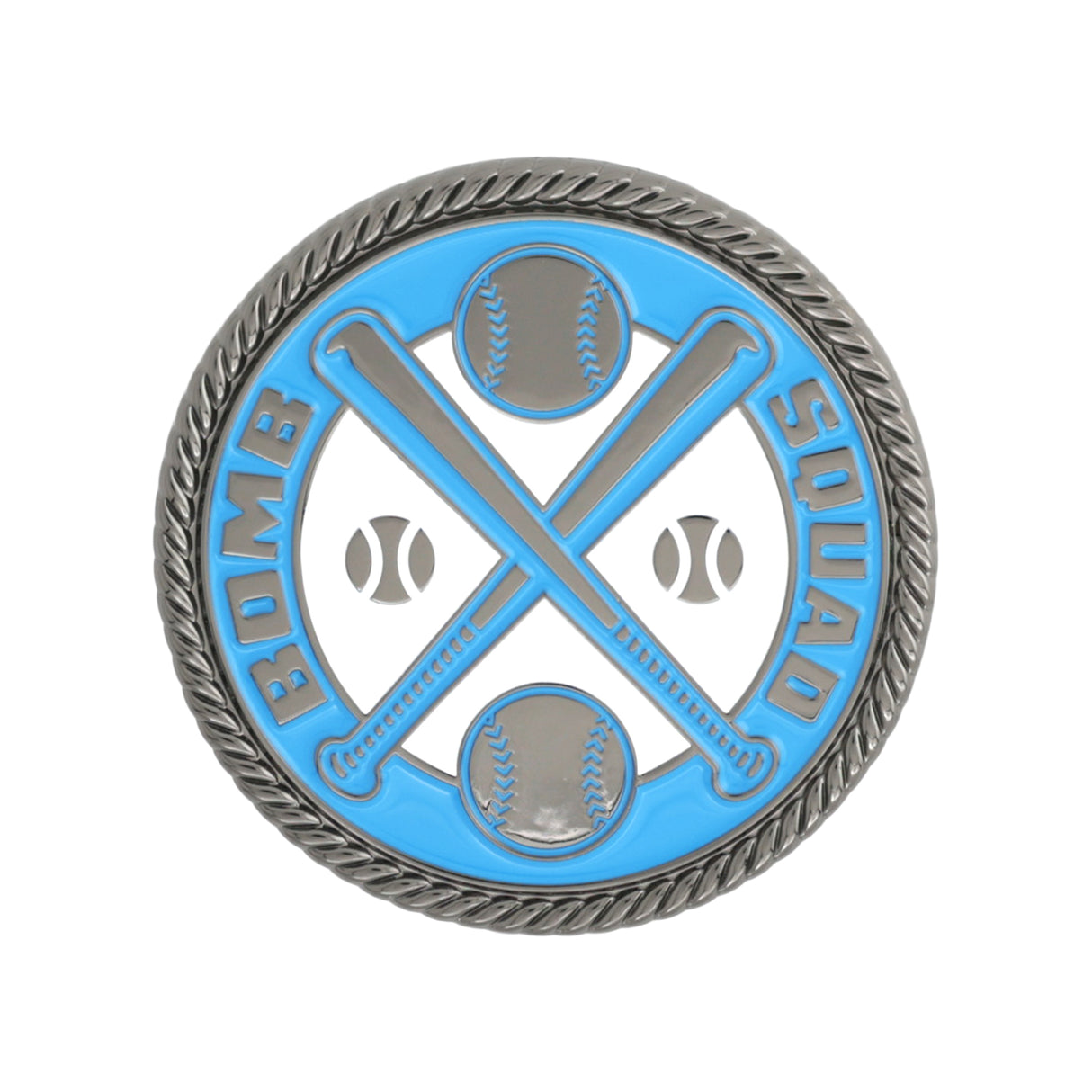 Bomb Squad Neon Blue Coin