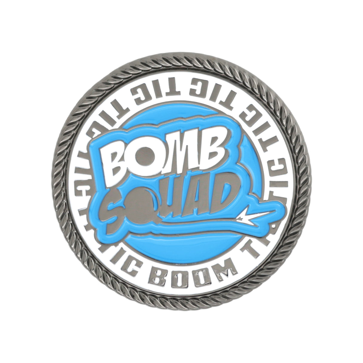 Bomb Squad Neon Blue Coin