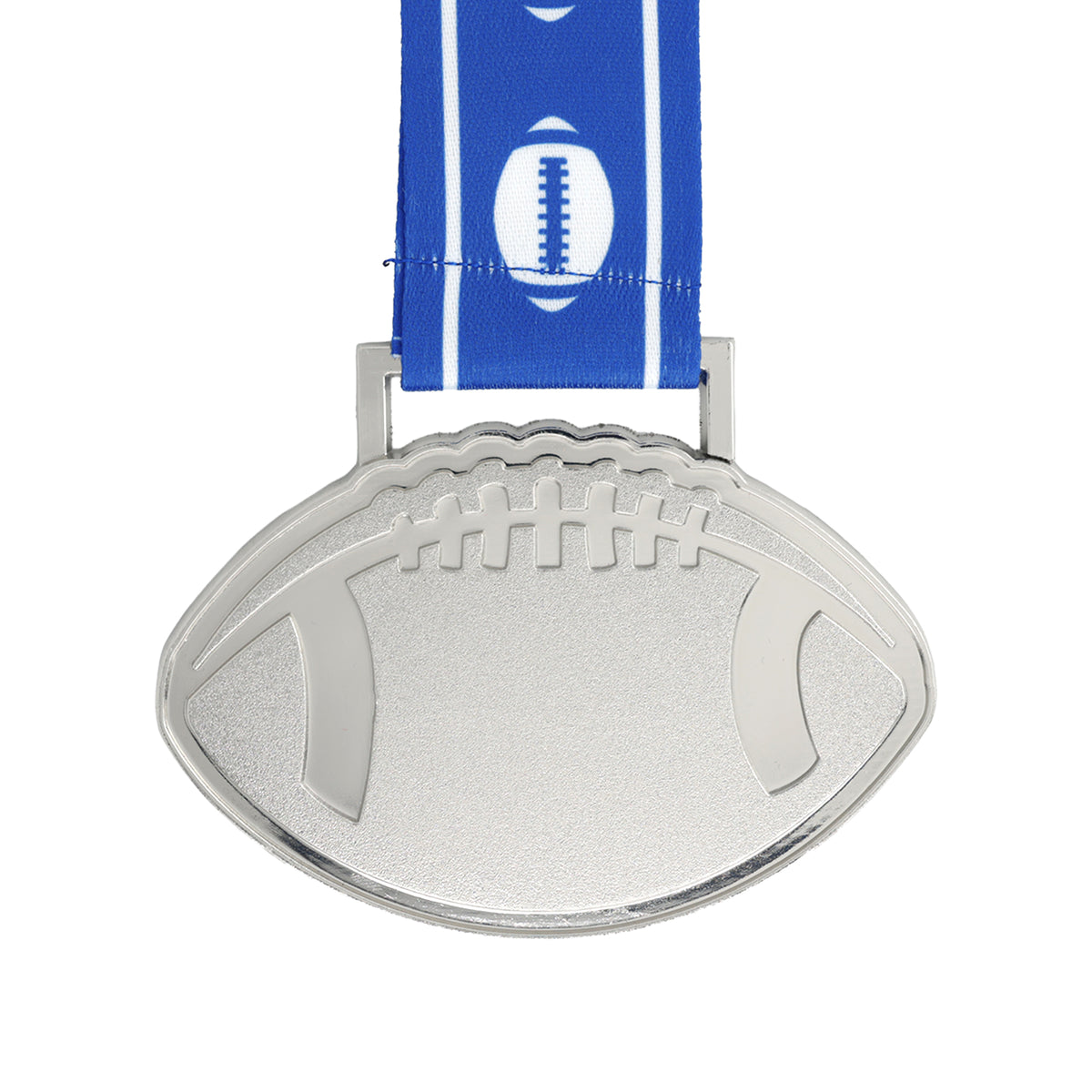 MED27 34' Silver/Blue&White Football Medal