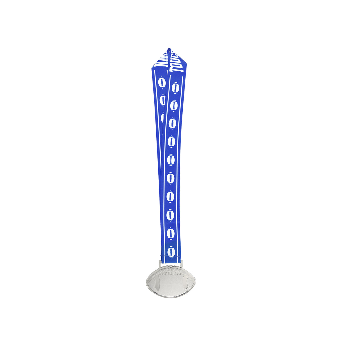 MED27 34' Silver/Blue&White Football Medal
