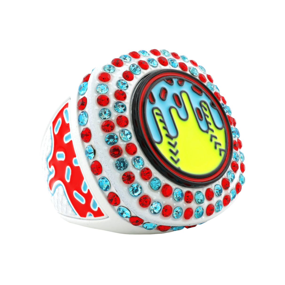 GEN27 Drip Softball White Candy All Stones Ring