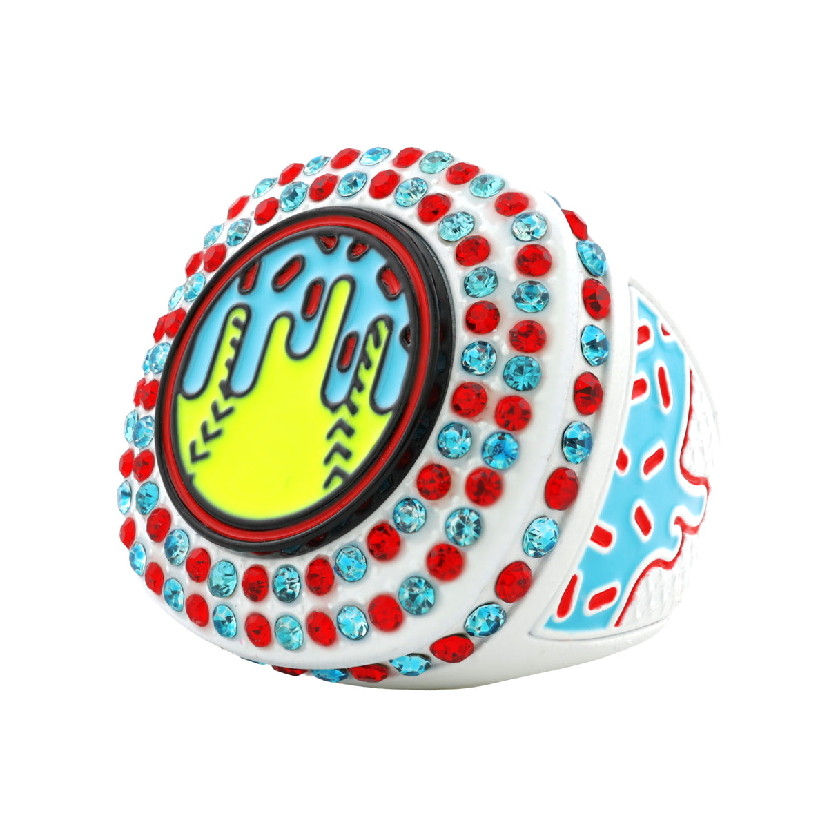 GEN27 Drip Softball White Candy All Stones Ring