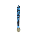 MED27 Basketball Medal - Antique Bronze&Blue