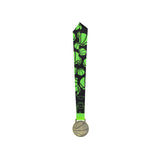 MED27 Basketball Medal - Antique Bronze&Green