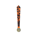MED27 Basketball Medal - Antique Bronze&Orange
