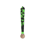 MED27 Basketball Medal - Antique Copper&Green