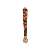 MED27 Basketball Medal - Antique Copper&Orange