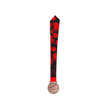 MED27 Basketball Medal - Antique Copper&Red