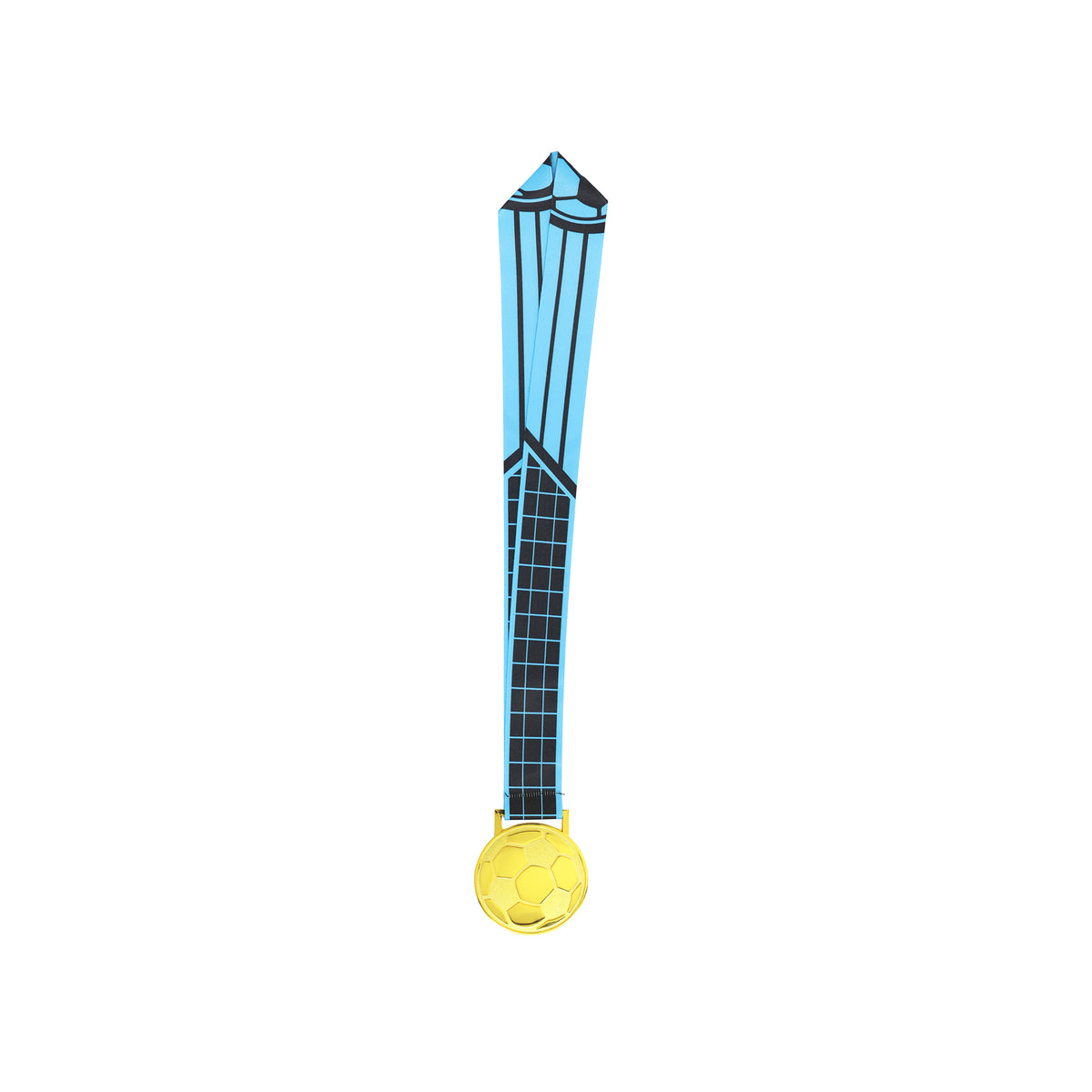 MED27 3'' Gold/Black&Blue Soccer Medal