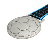 MED27 3'' Silver/Black&Blue Soccer Medal