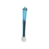 MED27 3'' Silver/Black&Blue Soccer Medal