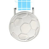 MED27 3'' Silver/Carolina&White Soccer Medal