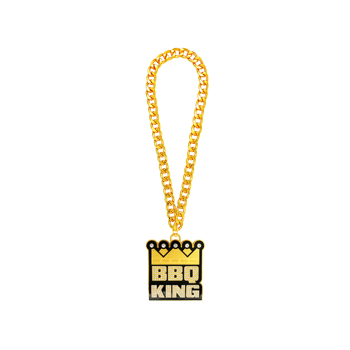 BBQ King Stone Chain Gold&Clear
