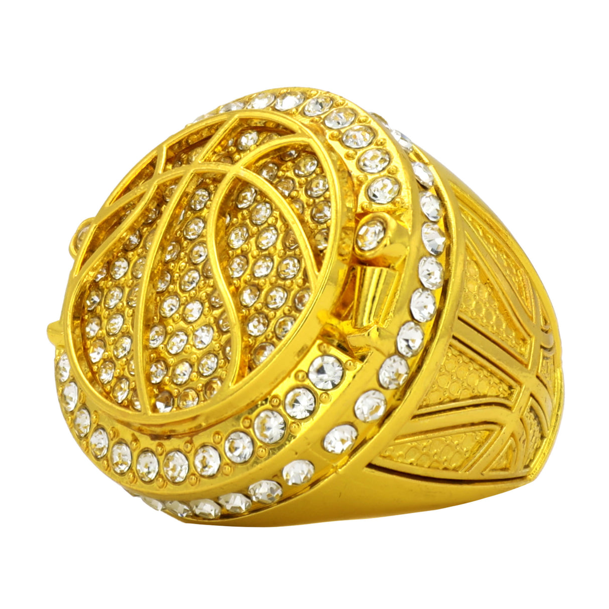 Basketball3 Gold All Stones Ring