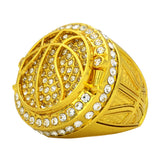 Basketball3 Gold All Stones Ring