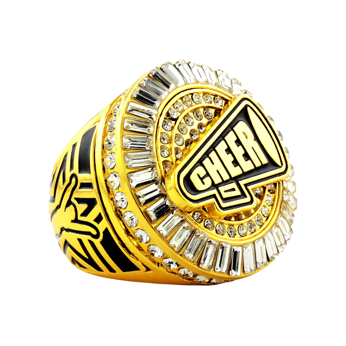 Cheer26 Gold All Stones 2 Ring