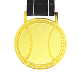 MED27 3'' Gold/Black&White Baseball Medal