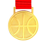 MED27 3'' Gold/Red&Black Basketball Medal