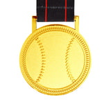 MED27 3'' Gold/Black&Red Baseball Medal