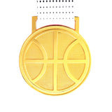 MED27 3'' Gold/White&Black Basketball Medal