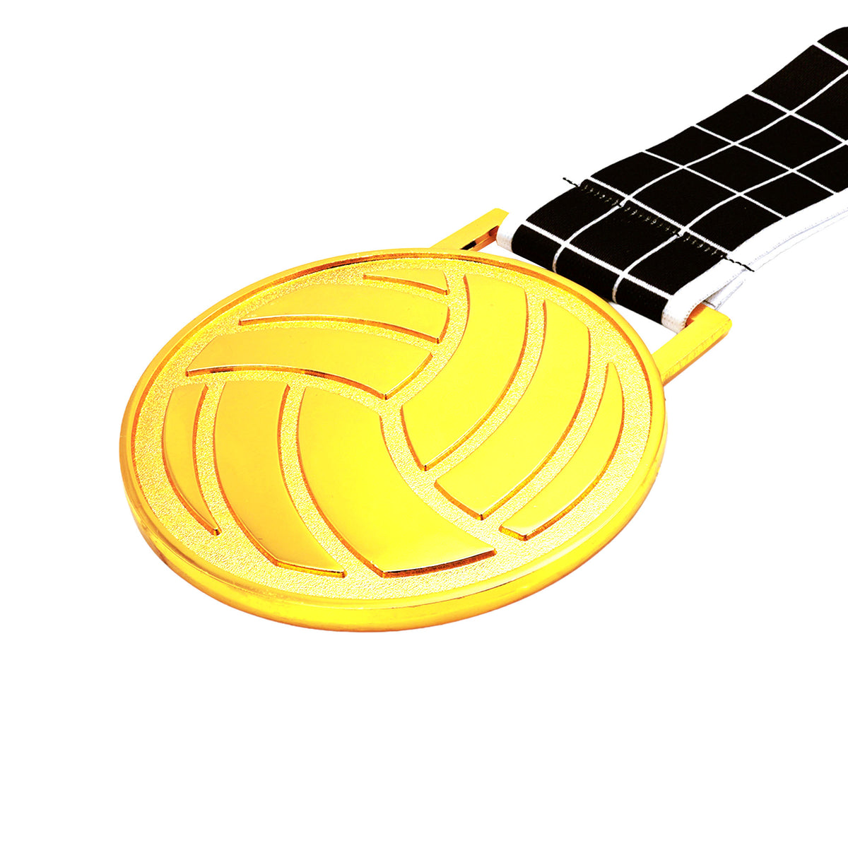 MED27 3'' Gold/Black&White Volleyball Medal