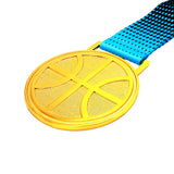 MED27 3'' Gold/Blue&Black Basketball Medal
