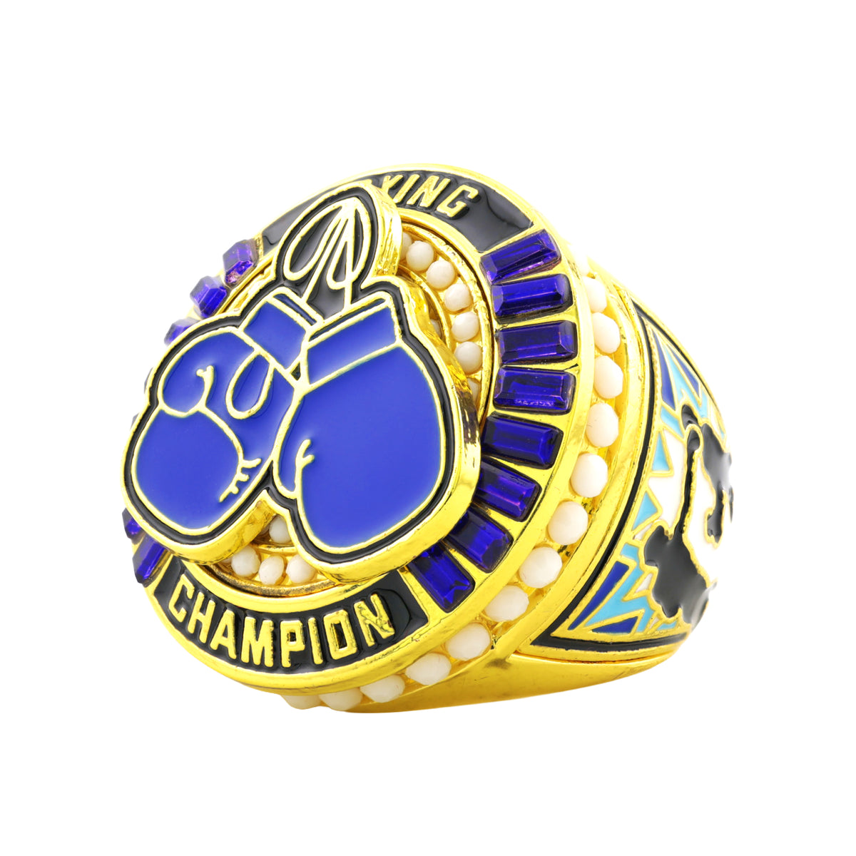 Boxing27 Gold&Blue Champions Ring