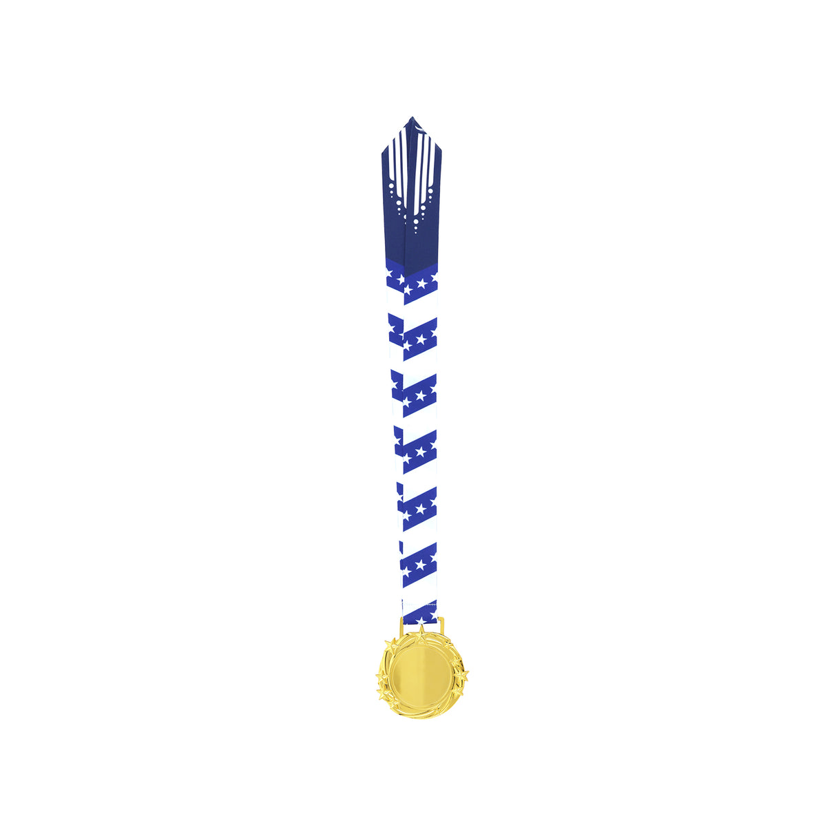 Med26 3.25" Blank Star Medal Gold&Blue