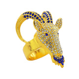 GEN26 Goat Gold/Clear/Blue Ring