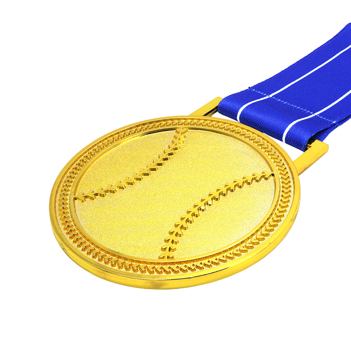 MED27 3'' Gold/Blue&White Baseball Medal