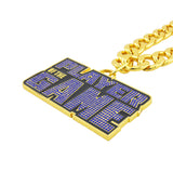 Player Of The Game Stone Chain Gold&Blue